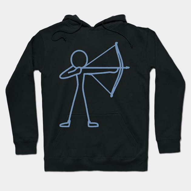 Stick figure bow archery archer Hoodie by HBfunshirts